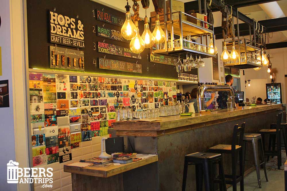 Hops and dreams. Uno de los mejores lugares para beber cerveza artesana en Sevilla