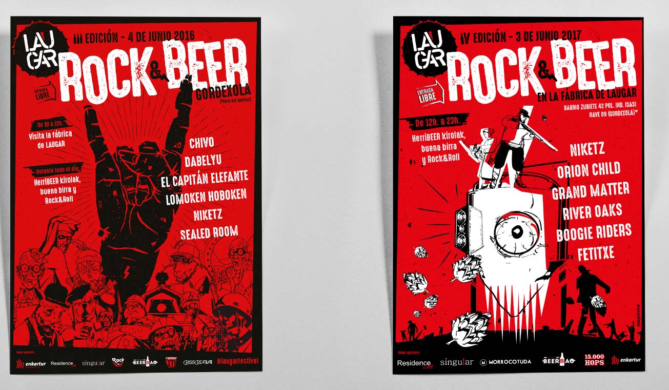 Carteles del RockBeer de Laugar