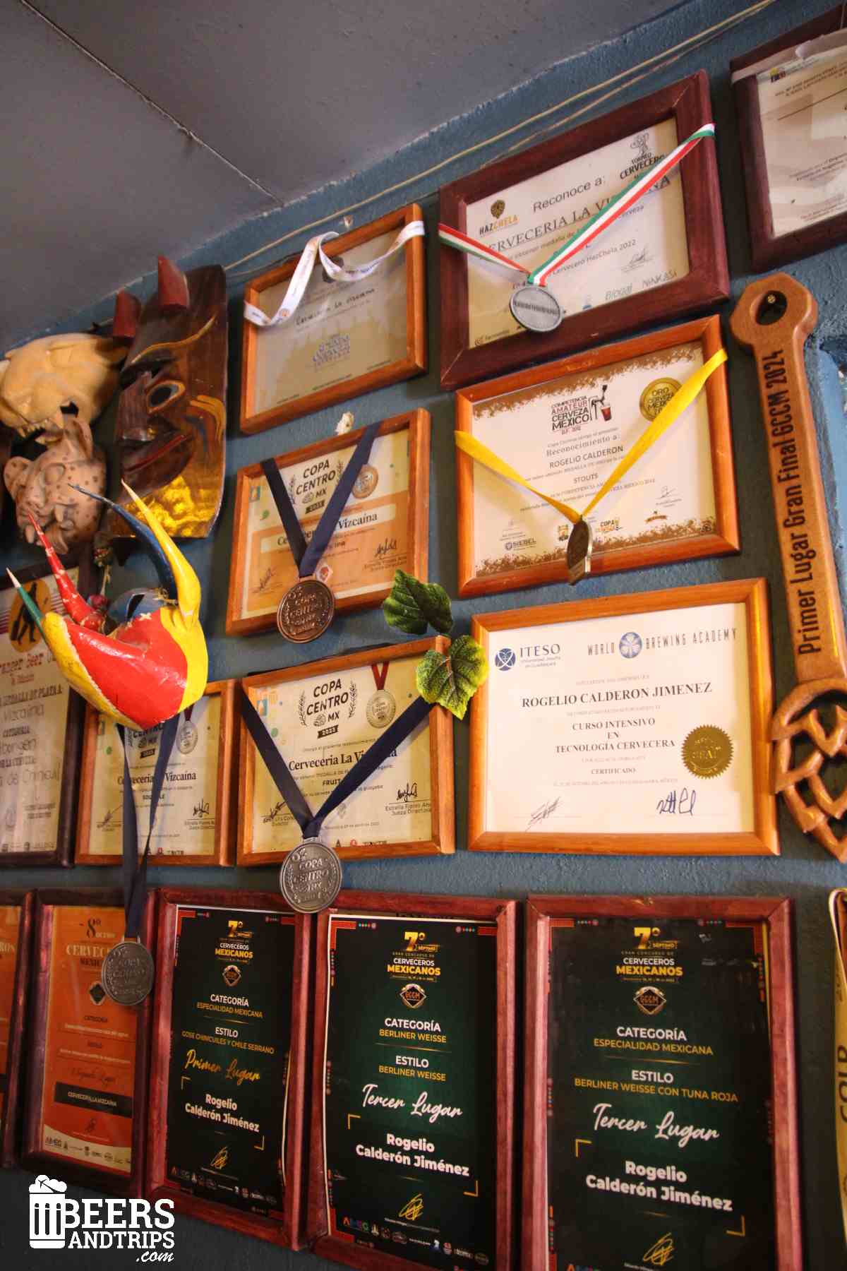 Medallas ganadas por La Vizcaína en campeonatos de cerveza